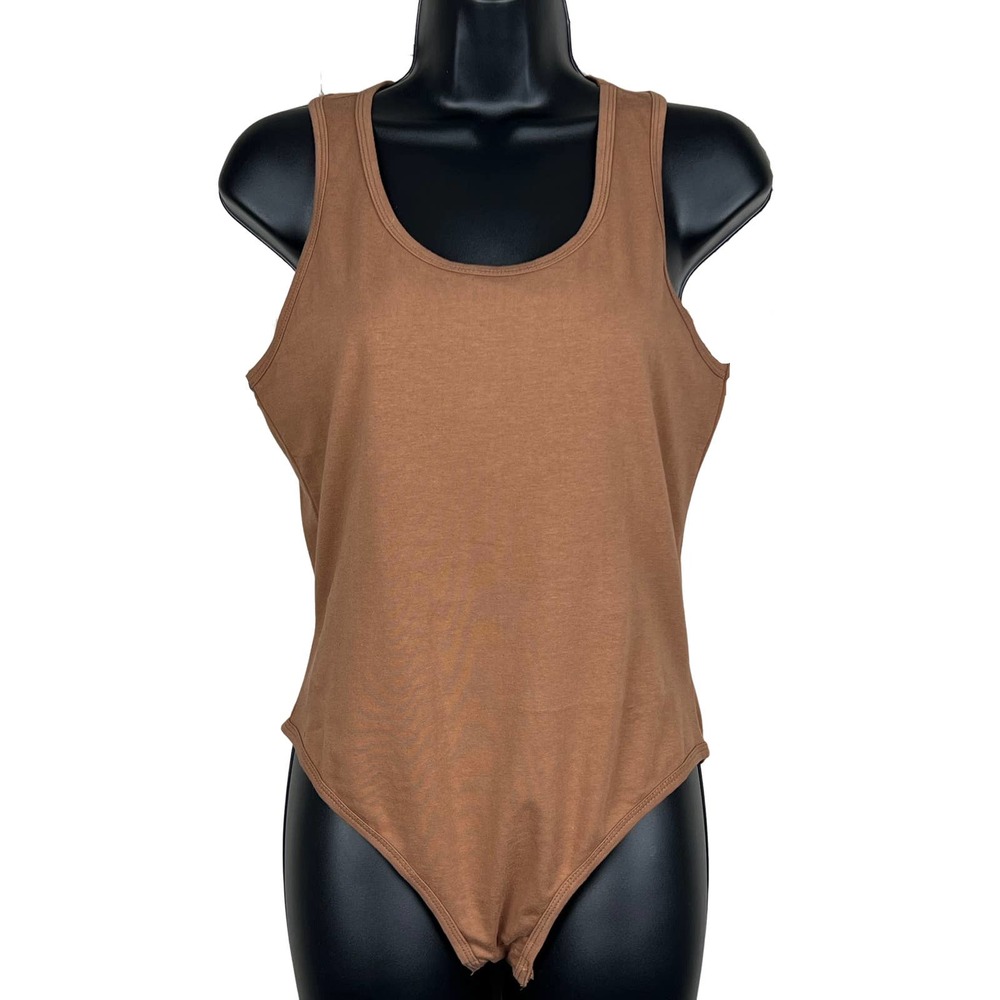 MATTE COLLECTION Brown Bodysuit Sleeveless